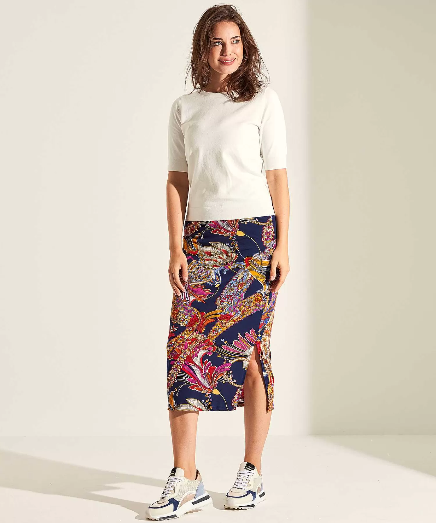 Rokken^GIULIA E TU Slinky Rok Multicolor Paisley