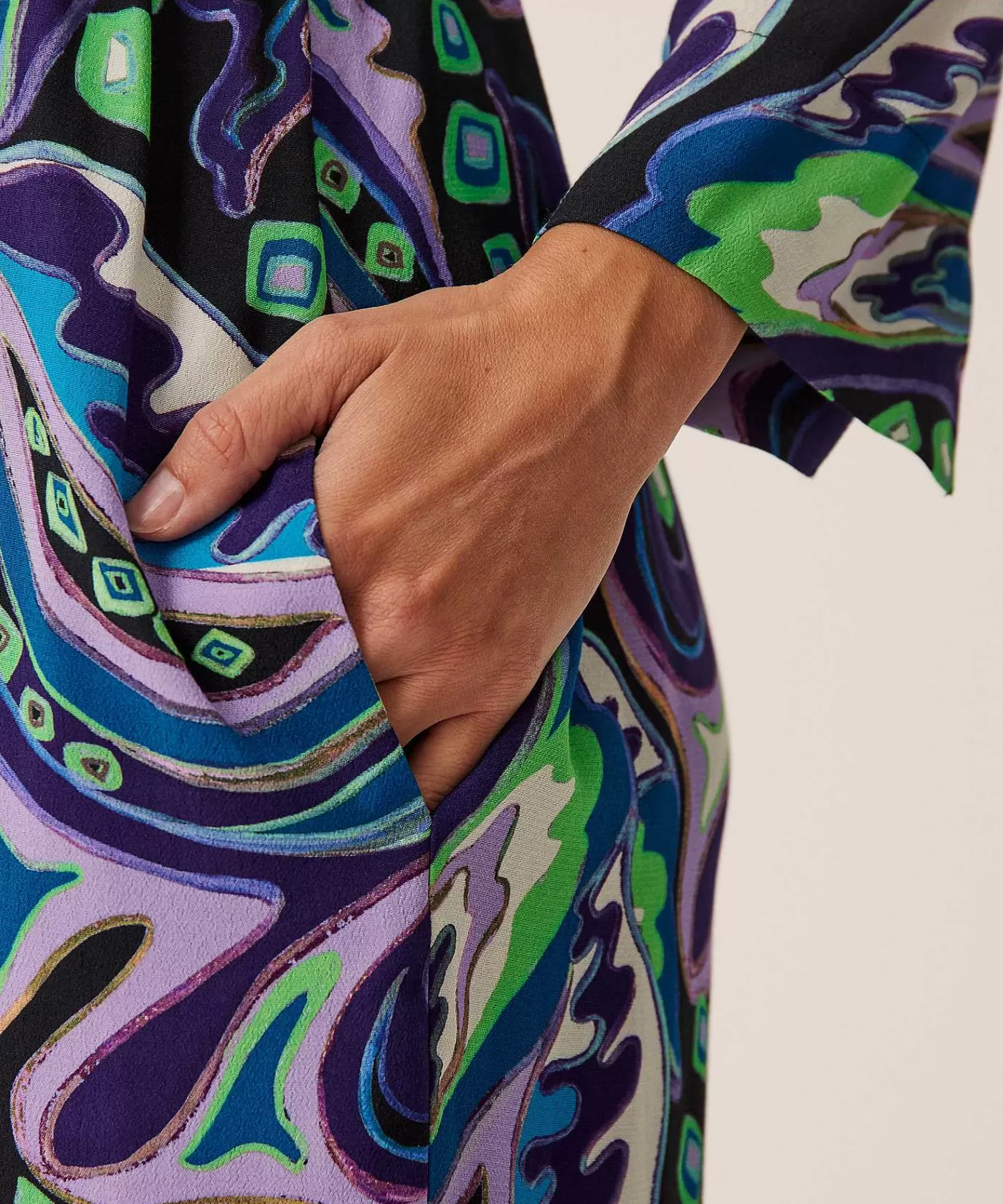 Jurken^KYRA Jurk Met Ceintuur Multicolor Isra