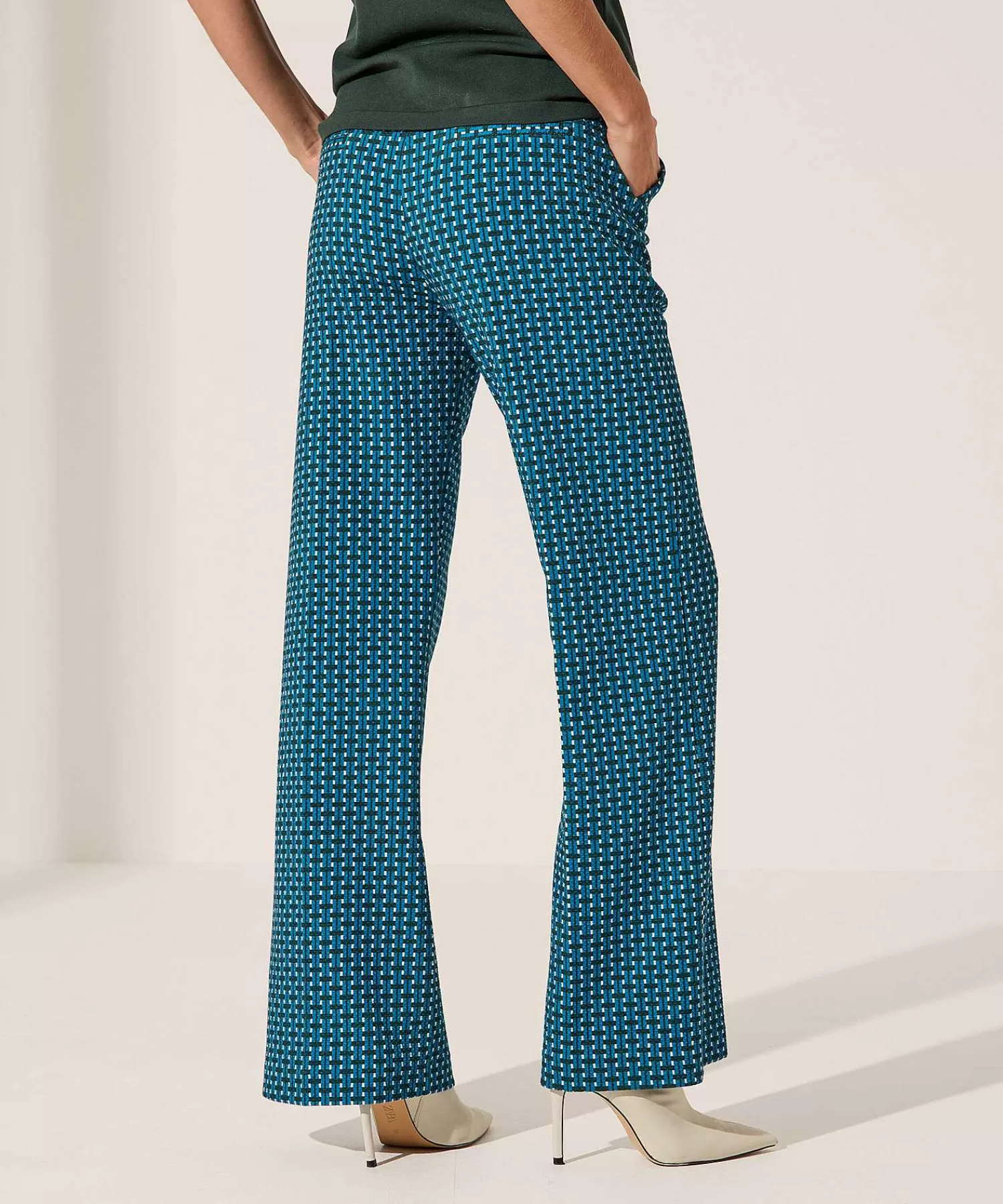 Broeken^KYRA Multicolor Structuur Wide Leg Broek Ferris