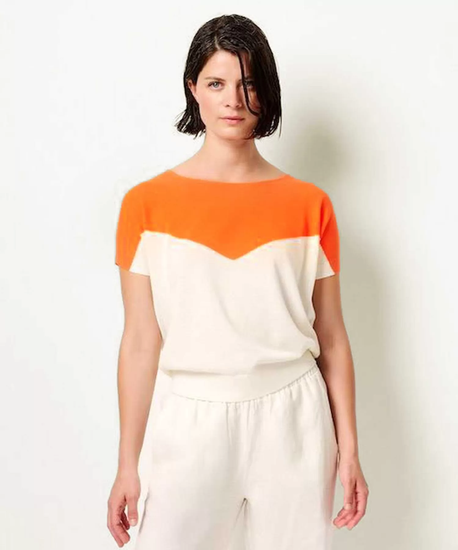 Truien^KYRA Truitje V-Vorm Colorblock Alika