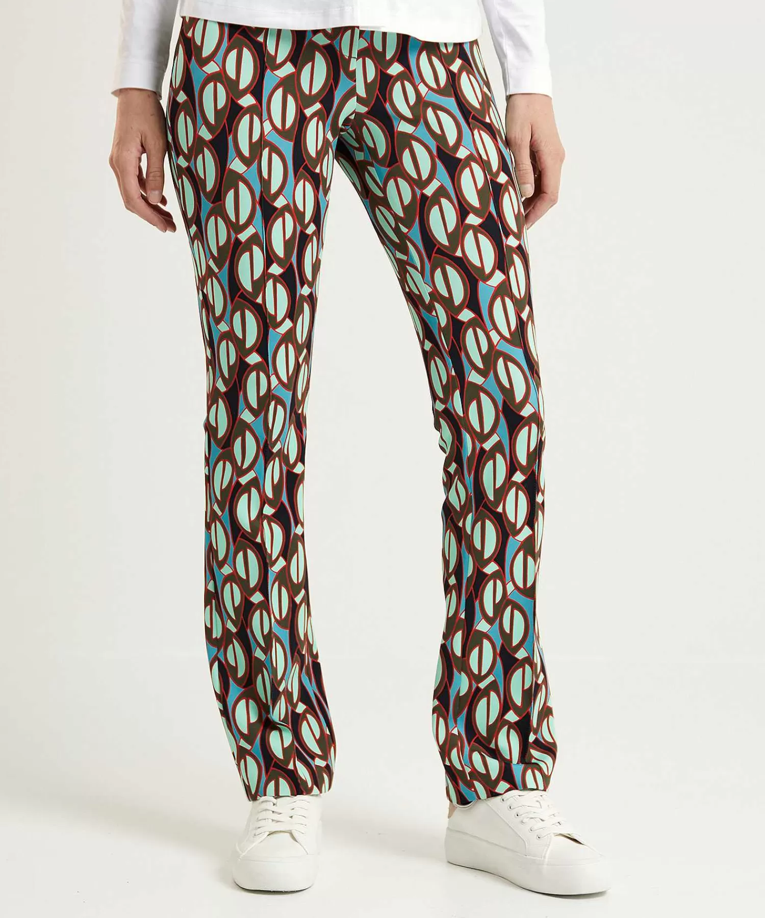 Broeken^Marc Cain Collections Marc Cain Scuba Broek Multicolor Frederica