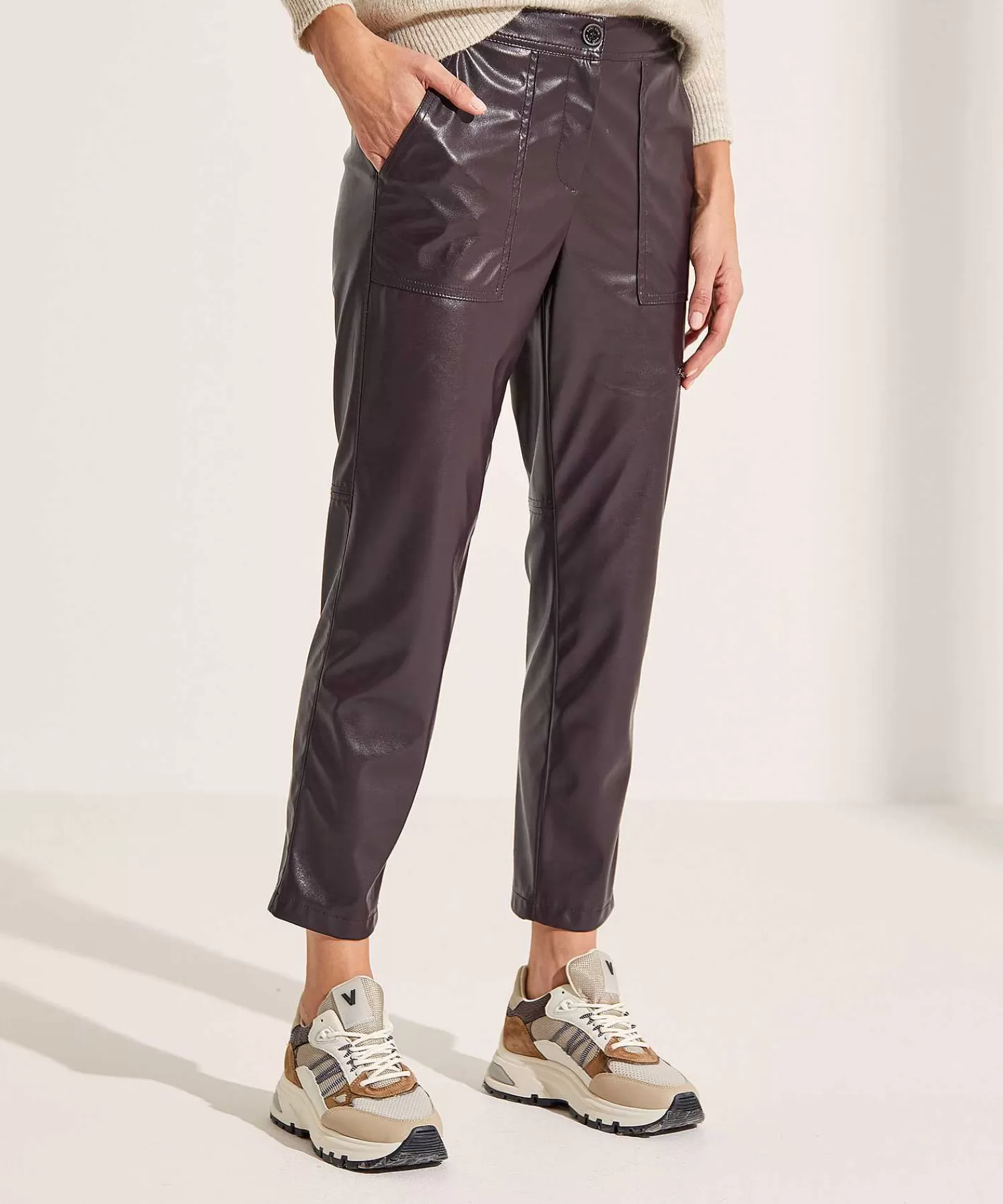 Broeken^Marc Cain Sports Worker Broek Vegan Leather Rikaze
