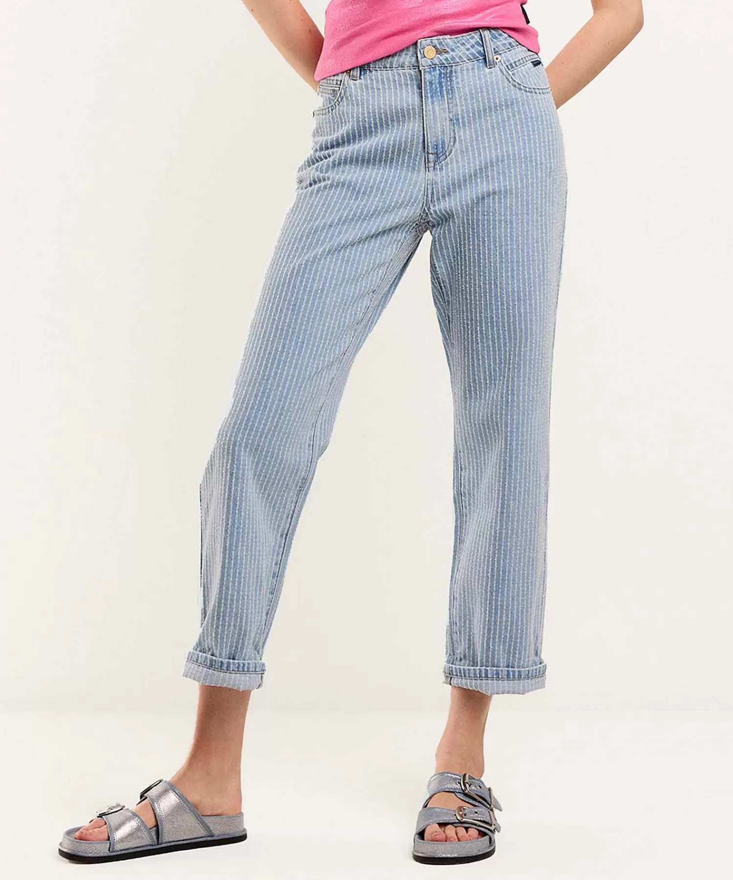 Jeans^Summum Slim Fit Jeans Strepen